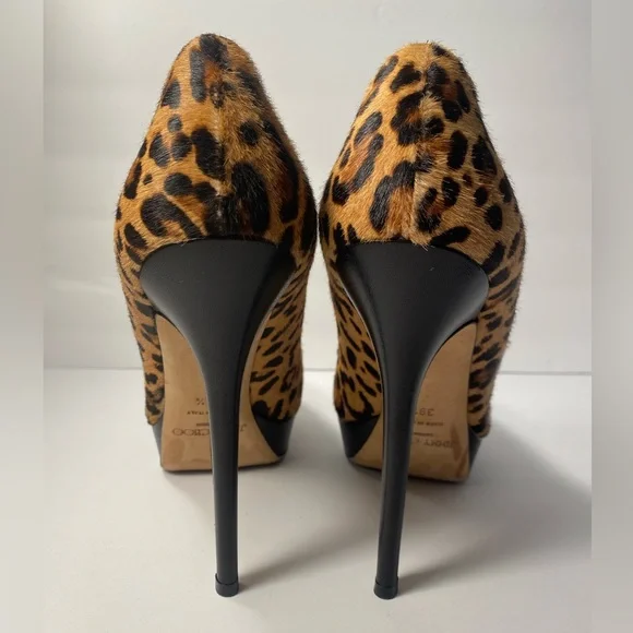 Jimmy choo pony hair leopard pumps heels 39.5